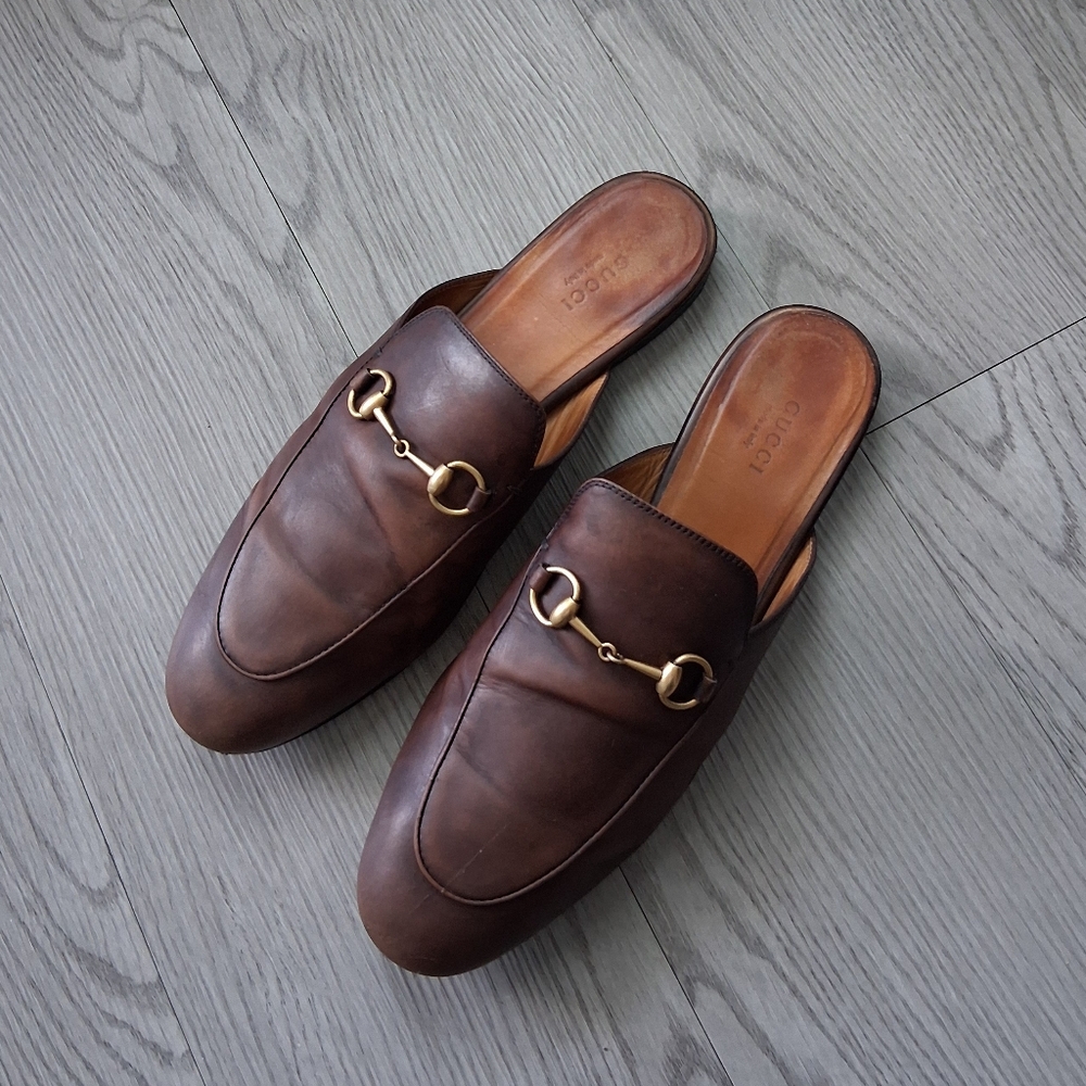 Gucci Princetown Brown Leather Mule 39.5EU - Picture 16 of 16